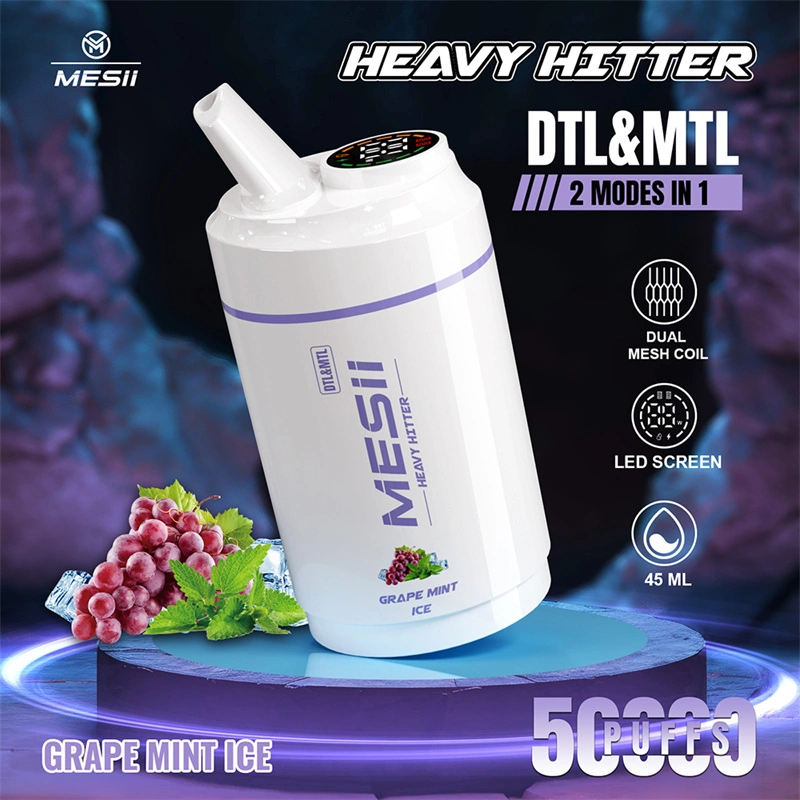 Mesii Shisha Heavy Hitter 50000 Puffs LED Screen Disposable Vape Puff 50K Wholesale Electronic Cigarette