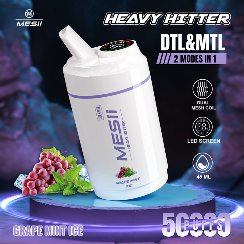 Mesii Shisha Heavy Hitter 50000 Puffs LED Screen Disposable Vape Puff 50K Wholesale Electronic Cigarette