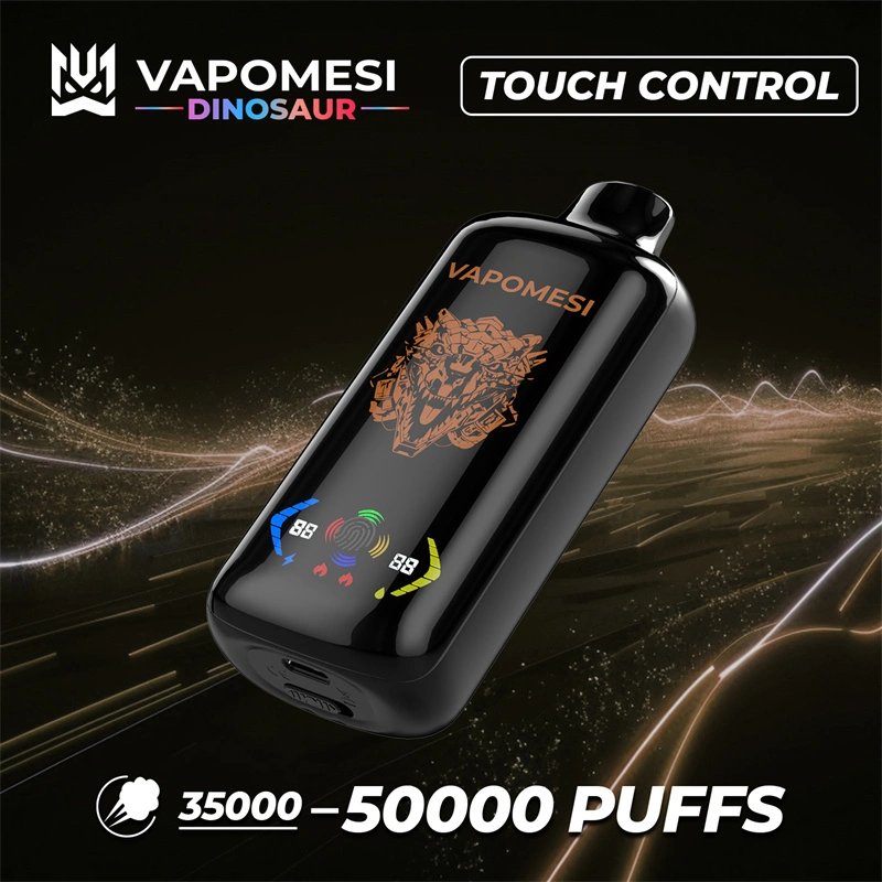 EU Warehouse Vapomesi Dinosaur 50000 Puffs Full Smart Screen Wholesale Disposable Vape Puff 50k Touch Control Airflow Adjustable