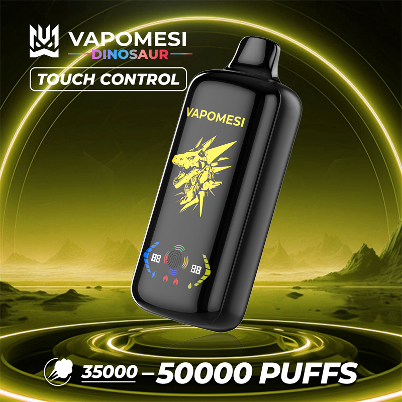 EU Warehouse Vapomesi Dinosaur 50000 Puffs Full Smart Screen Wholesale Disposable Vape Puff 50k Touch Control Airflow Adjustable