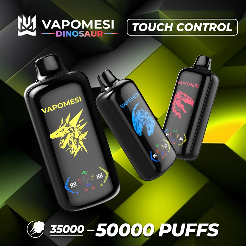 EU Warehouse Vapomesi Dinosaur 50000 Puffs Full Smart Screen Wholesale Disposable Vape Puff 50k Touch Control Airflow Adjustable