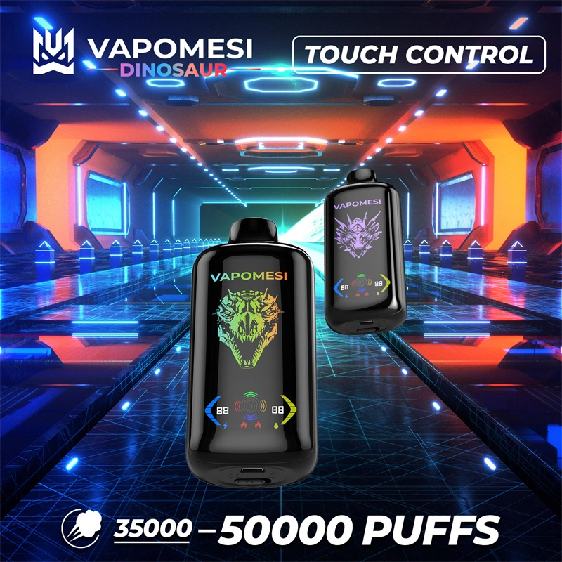 EU Warehouse Vapomesi Dinosaur 50000 Puffs Full Smart Screen Wholesale Disposable Vape Puff 50k Touch Control Airflow Adjustable