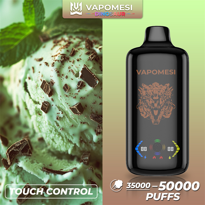 EU Warehouse Vapomesi Dinosaur 50000 Puffs Full Smart Screen Wholesale Disposable Vape Puff 50k Touch Control Airflow Adjustable