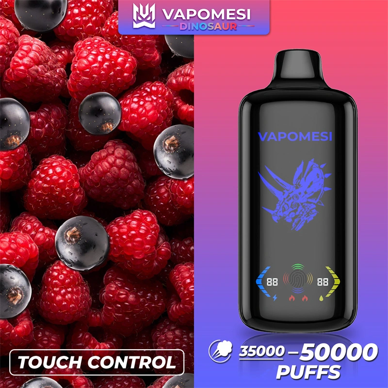EU Warehouse Vapomesi Dinosaur 50000 Puffs Full Smart Screen Wholesale Disposable Vape Puff 50k Touch Control Airflow Adjustable