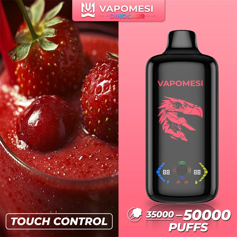 EU Warehouse Vapomesi Dinosaur 50000 Puffs Full Smart Screen Wholesale Disposable Vape Puff 50k Touch Control Airflow Adjustable