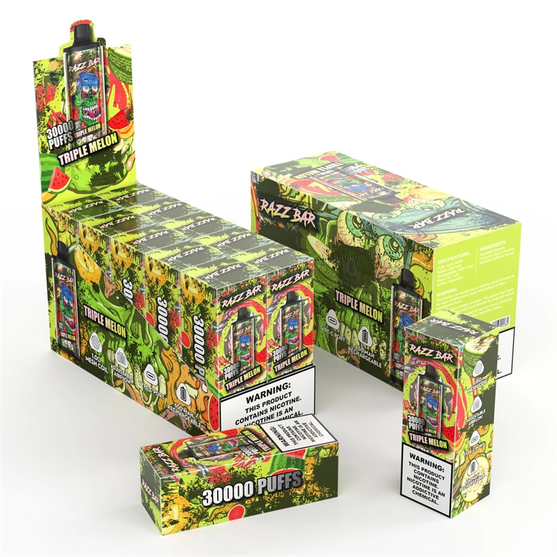 EU Warehouse Razz Bar 30000 Puffs Wholesale Disposable Vape Puff 30k Electronic Cigarette Adjustable Airflow