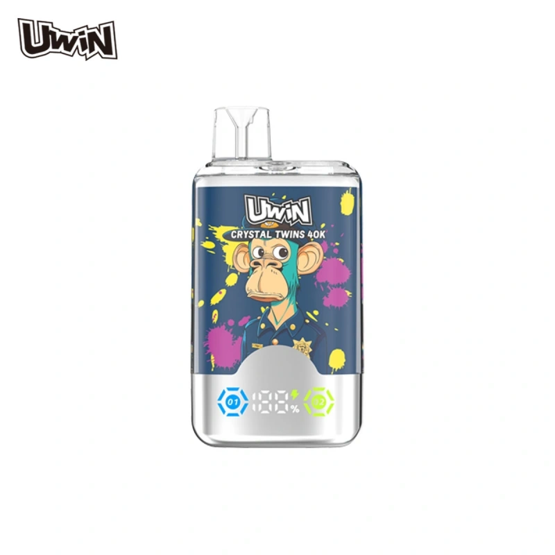 Uwin Twins Crystal 40000 Puffs Double Flavors Smart Screen Wholesale Disposable Vape Puff 40k Electronic Cigarette