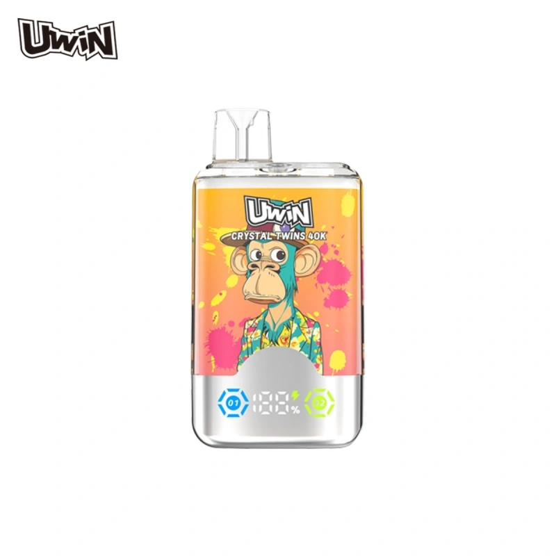 Uwin Twins Crystal 40000 Puffs Double Flavors Smart Screen Wholesale Disposable Vape Puff 40k Electronic Cigarette