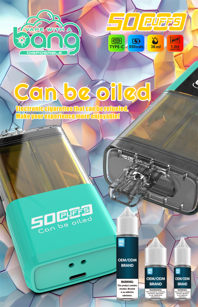 Bang 50000 Puffs Double Flavors Smart Screen Wholesale Disposable Vape Puff 50k Electronic Cigarette Refillable E Liqulid
