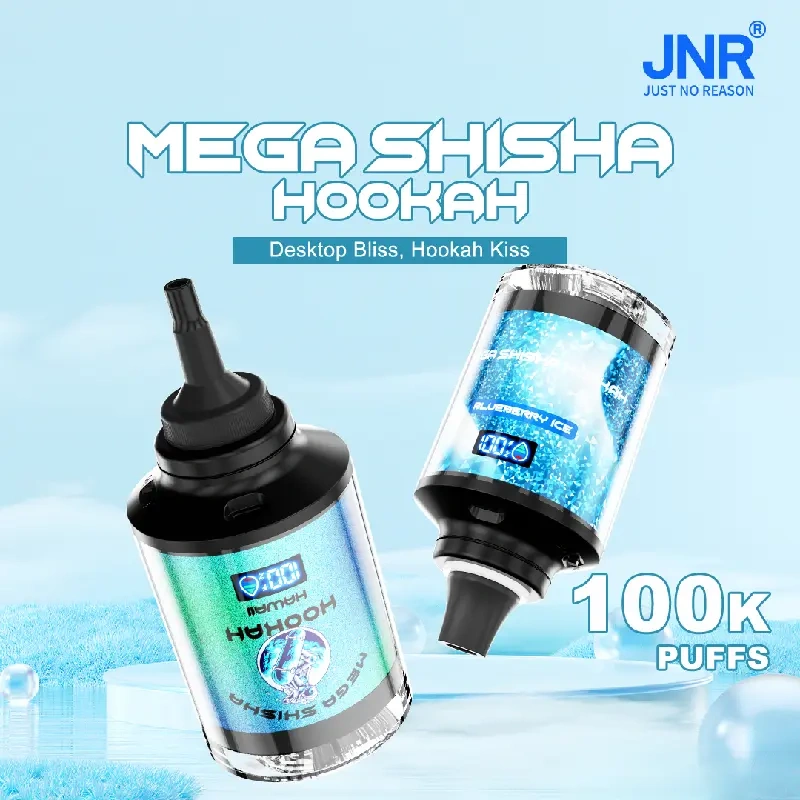 JNR Mega Shisha Hookah 100000 Puffs Smart Screen Disposable Vape Wholesale Puff 100k DTL Breathing Light