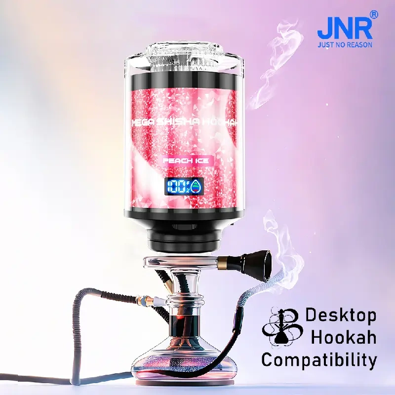 JNR Mega Shisha Hookah 100000 Puffs Smart Screen Disposable Vape Wholesale Puff 100k DTL Breathing Light