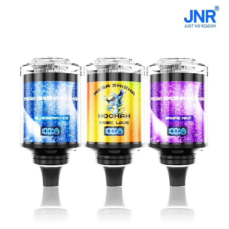 JNR Mega Shisha Hookah 100000 Puffs Smart Screen Disposable Vape Wholesale Puff 100k DTL Breathing Light