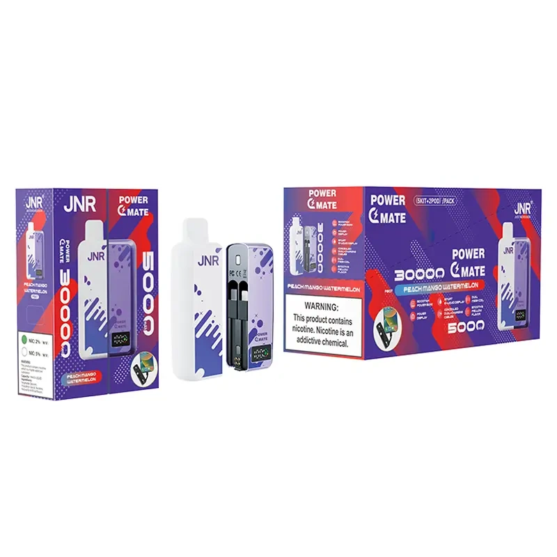 JNR Power Mate 30000 Puffs Smart Screen Disposable Vape Wholesale Puff 30k Pod 5000mAh Power Bank