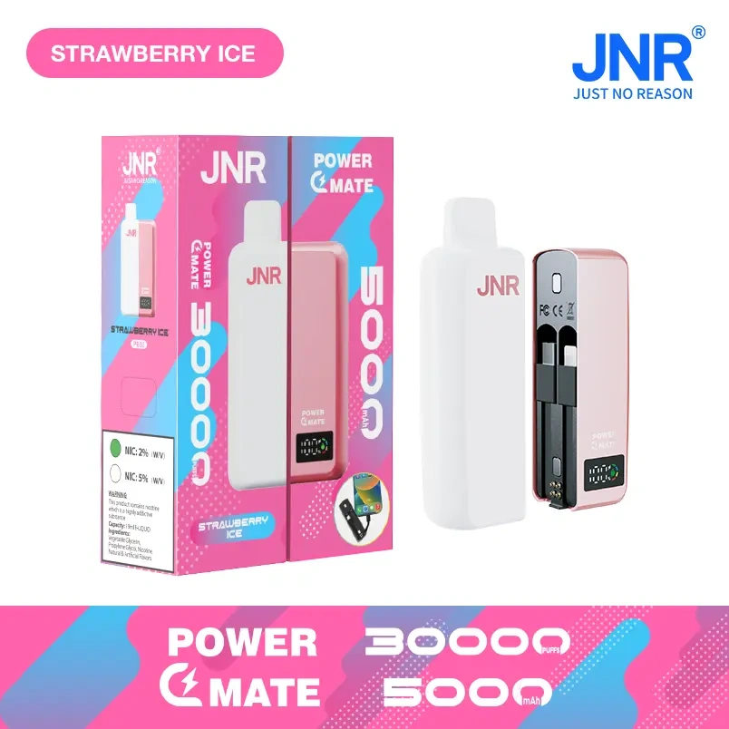 JNR Power Mate 30000 Puffs Smart Screen Disposable Vape Wholesale Puff 30k Pod 5000mAh Power Bank