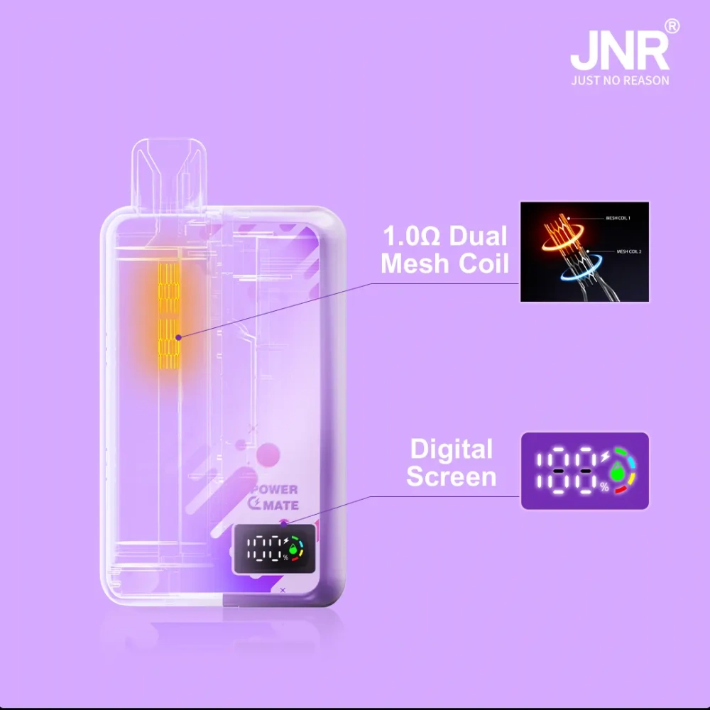 JNR Power Mate 30000 Puffs Smart Screen Disposable Vape Wholesale Puff 30k Pod 5000mAh Power Bank