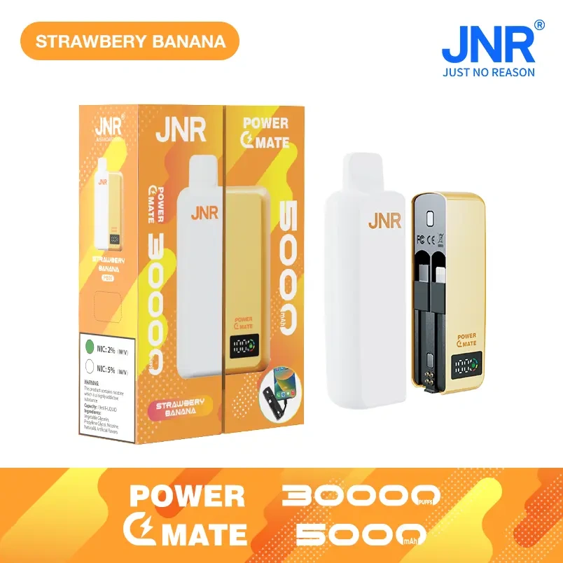 JNR Power Mate 30000 Puffs Smart Screen Disposable Vape Wholesale Puff 30k Pod 5000mAh Power Bank