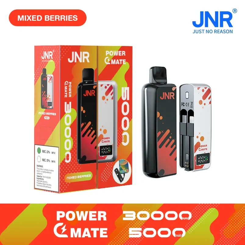 JNR Power Mate 30000 Puffs Smart Screen Disposable Vape Wholesale Puff 30k Pod 5000mAh Power Bank