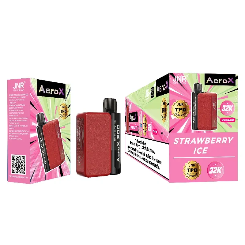 JNR Aero X Refillable Pod TPD Certified Vape Wholesale Smart Screen 32000 Puffs Dual Mesh Coil