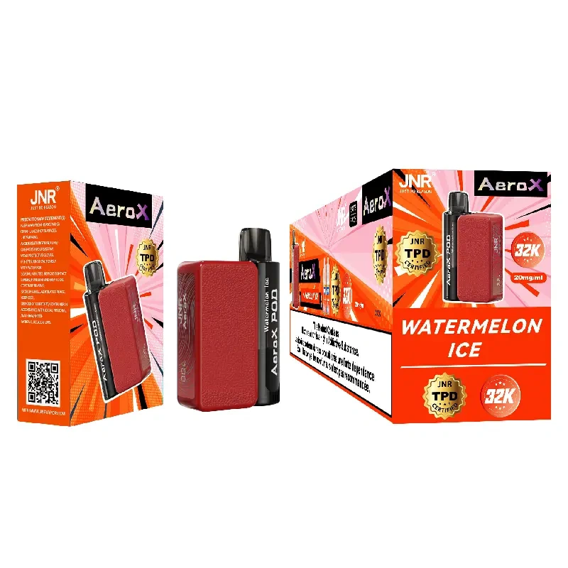JNR Aero X Refillable Pod TPD Certified Vape Wholesale Smart Screen 32000 Puffs Dual Mesh Coil