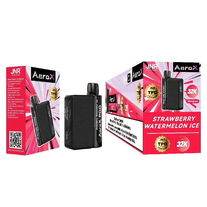 JNR Aero X Refillable Pod TPD Certified Vape Wholesale Smart Screen 32000 Puffs Dual Mesh Coil