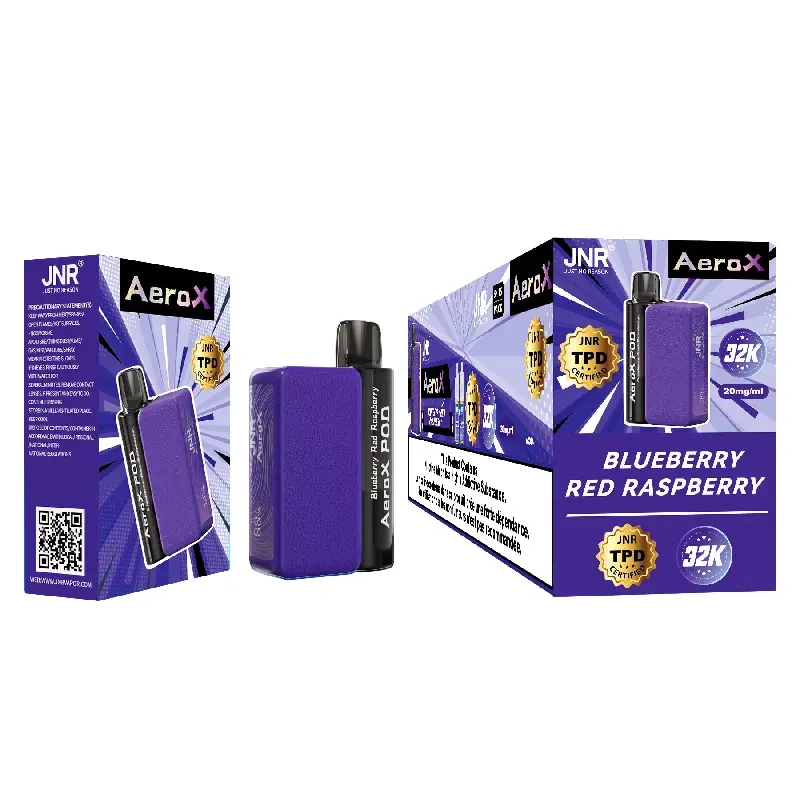 JNR Aero X Refillable Pod TPD Certified Vape Wholesale Smart Screen 32000 Puffs Dual Mesh Coil