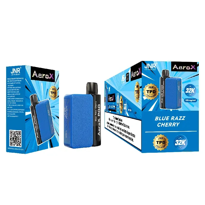 JNR Aero X Refillable Pod TPD Certified Vape Wholesale Smart Screen 32000 Puffs Dual Mesh Coil