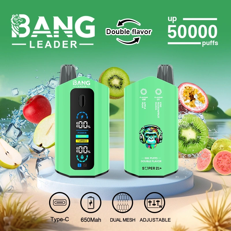 Bang Leader 50000 Puffs Double Flavors Smart Screen Wholesale Disposable Vape Puff 50K Electronic Cigarette