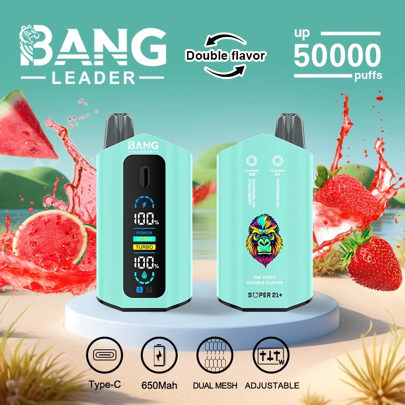 Bang Leader 50000 Puffs Double Flavors Smart Screen Wholesale Disposable Vape Puff 50K Electronic Cigarette