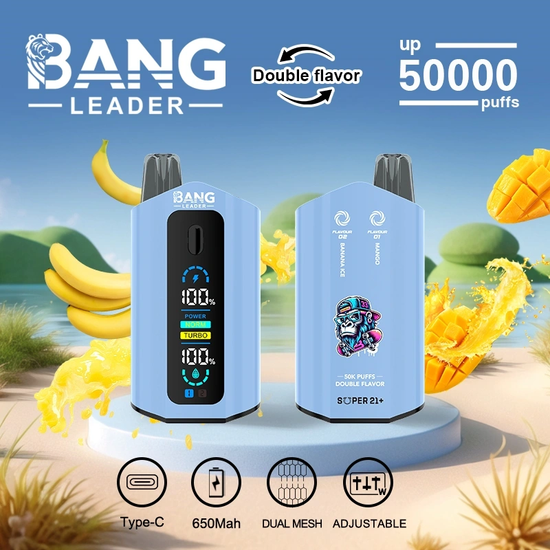 Bang Leader 50000 Puffs Double Flavors Smart Screen Wholesale Disposable Vape Puff 50K Electronic Cigarette