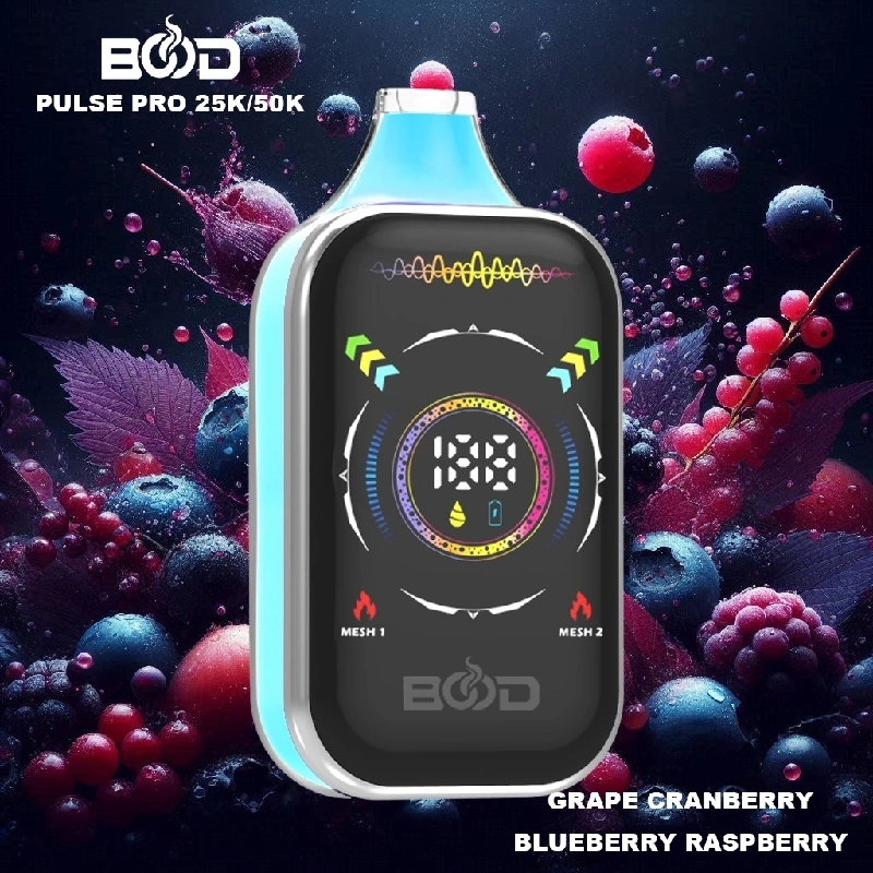 Bood Pulse Pro 25000 50000 Puffs Full Smart Screen Disposable Vape Wholesale Puff 25K 50K Dual Mode RGB Light