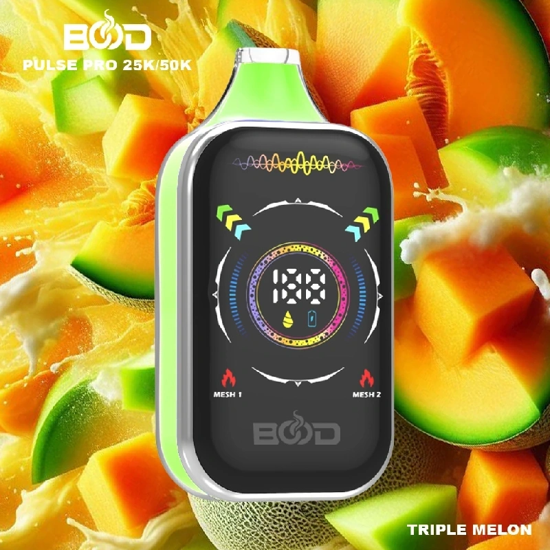 Bood Pulse Pro 25000 50000 Puffs Full Smart Screen Disposable Vape Wholesale Puff 25K 50K Dual Mode RGB Light