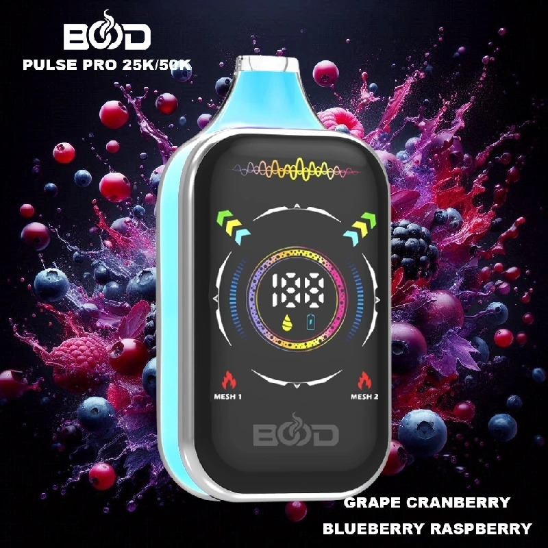 Bood Pulse Pro 25000 50000 Puffs Full Smart Screen Disposable Vape Wholesale Puff 25K 50K Dual Mode RGB Light