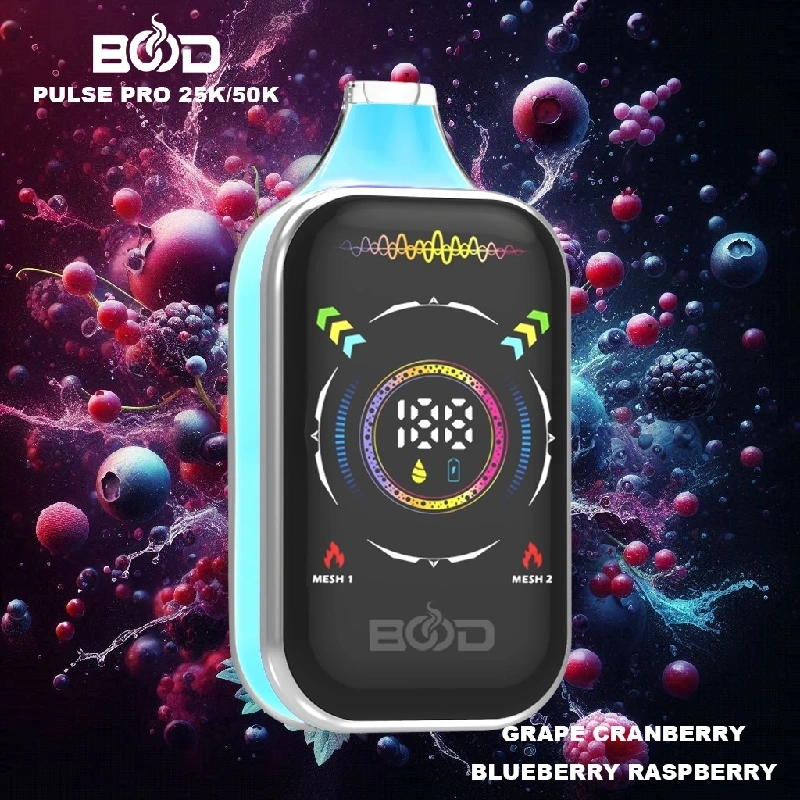 Bood Pulse Pro 25000 50000 Puffs Full Smart Screen Disposable Vape Wholesale Puff 25K 50K Dual Mode RGB Light