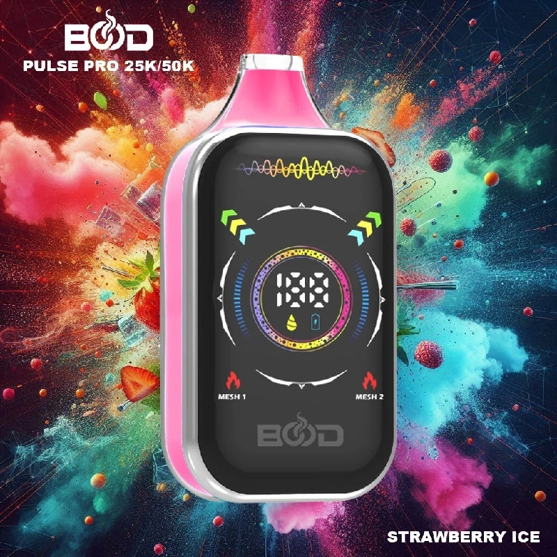 Bood Pulse Pro 25000 50000 Puffs Full Smart Screen Disposable Vape Wholesale Puff 25K 50K Dual Mode RGB Light