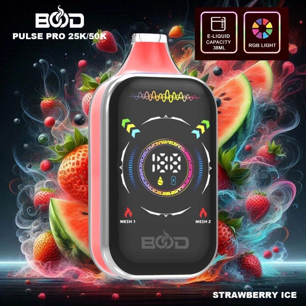 Bood Pulse Pro 25000 50000 Puffs Full Smart Screen Disposable Vape Wholesale Puff 25K 50K Dual Mode RGB Light