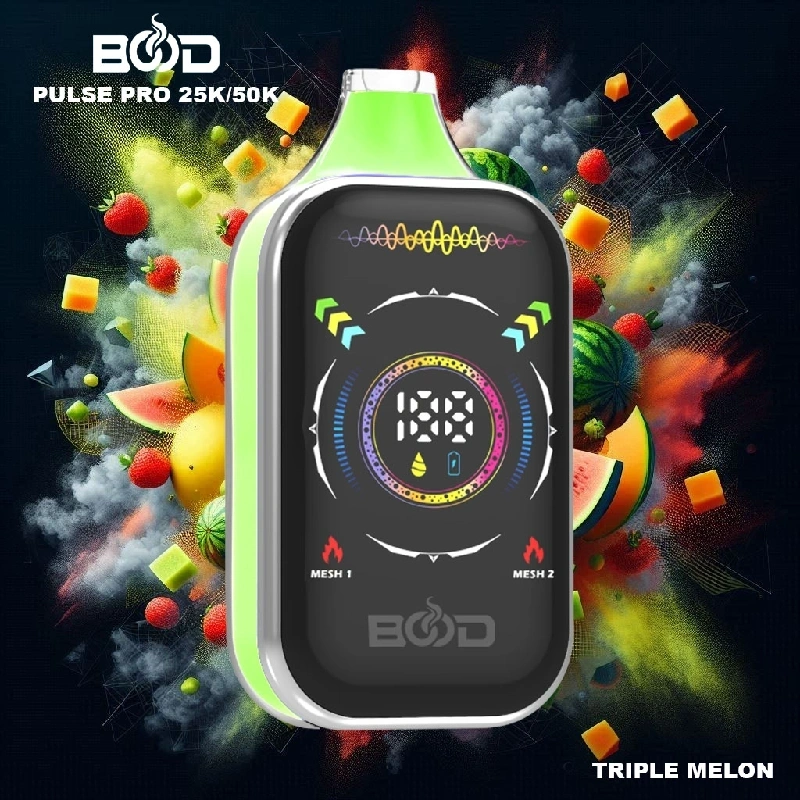 Bood Pulse Pro 25000 50000 Puffs Full Smart Screen Disposable Vape Wholesale Puff 25K 50K Dual Mode RGB Light