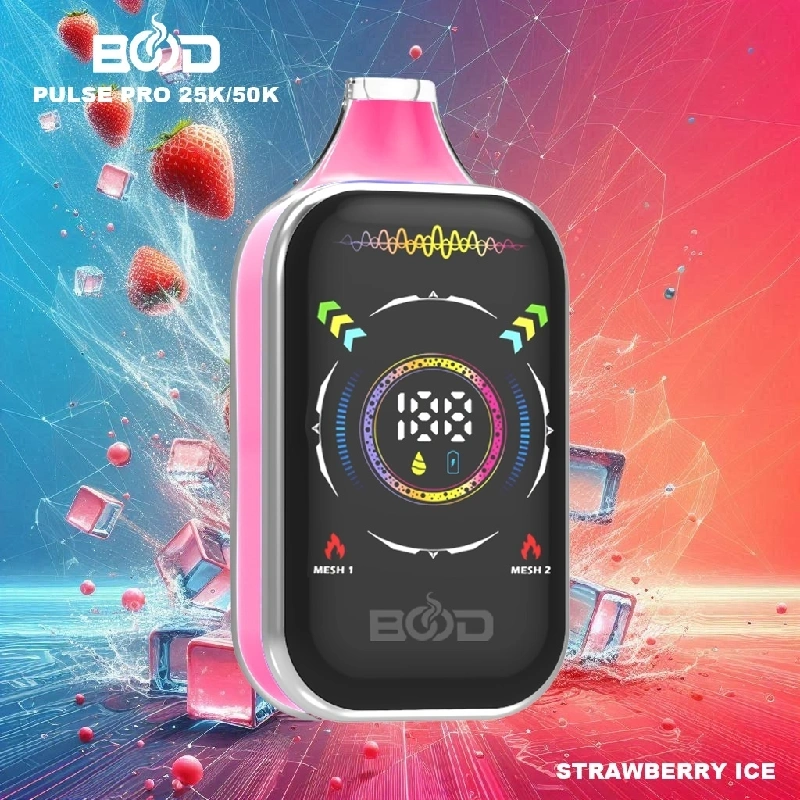 Bood Pulse Pro 25000 50000 Puffs Full Smart Screen Disposable Vape Wholesale Puff 25K 50K Dual Mode RGB Light