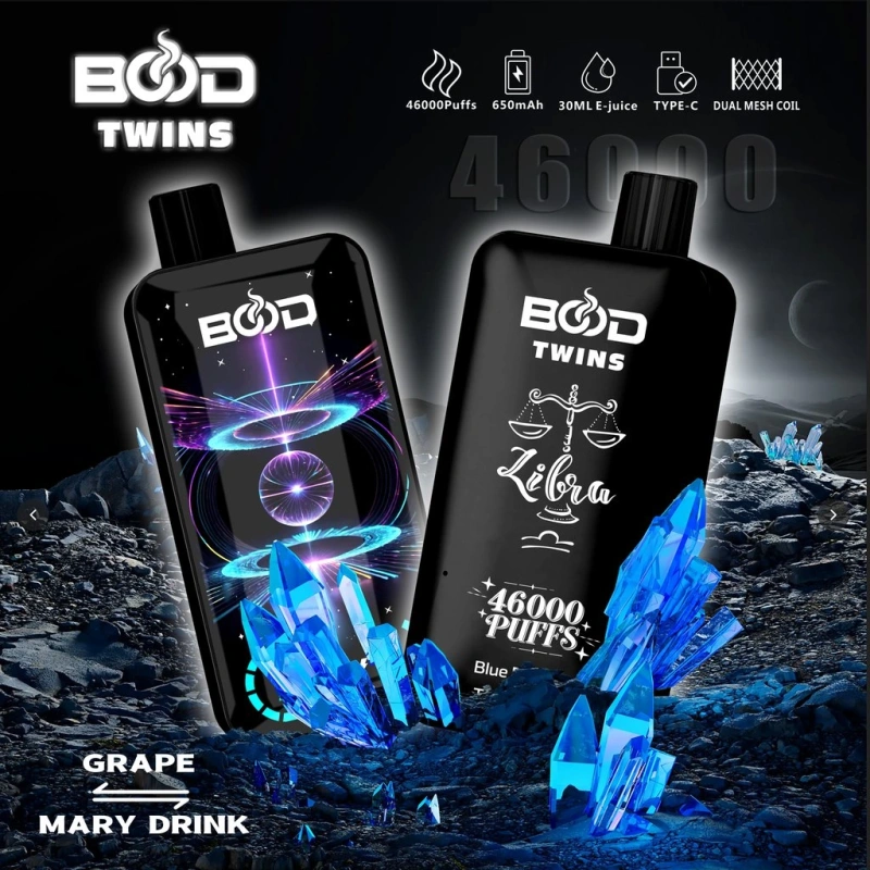 Bood Twin 46000 Puffs Dual Flavors Full Smart Screen Disposable Vape Wholesale Puff 46K Electronic Cigarette