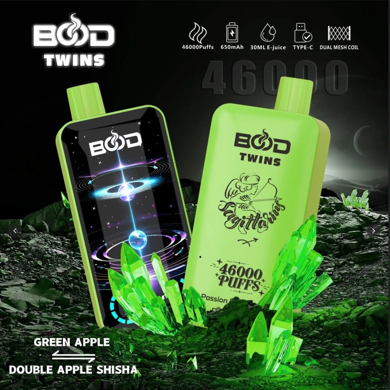 Bood Twin 46000 Puffs Dual Flavors Full Smart Screen Disposable Vape Wholesale Puff 46K Electronic Cigarette