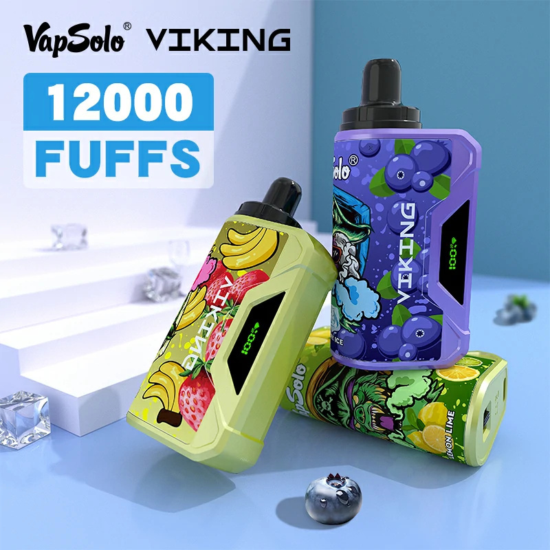 Vapsolo Viking 12000 Puffs LCD Screen Puff 12k Wholesale Disposable Vape Electronic Cigarette Adjustable Airflow