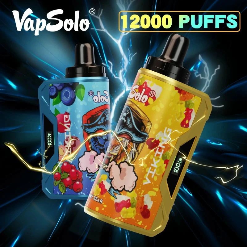 Vapsolo Viking 12000 Puffs LCD Screen Puff 12k Wholesale Disposable Vape Electronic Cigarette Adjustable Airflow