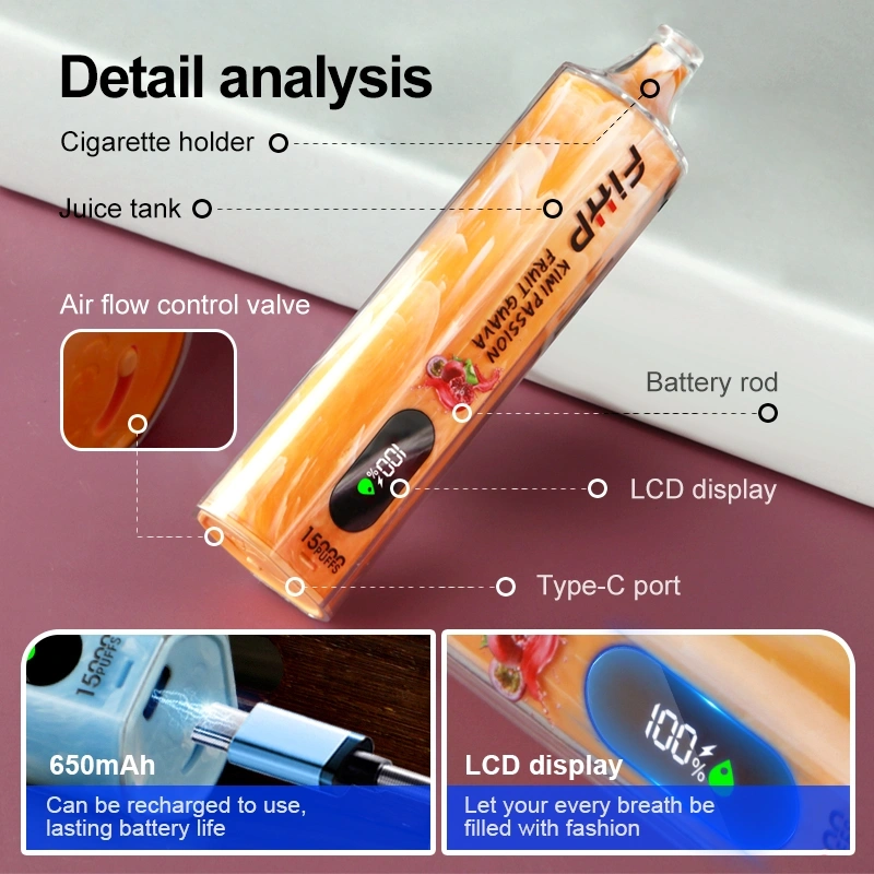 FIHP Shisha Hookah 15000 Puffs LED Display Wholesale Disposable Vape