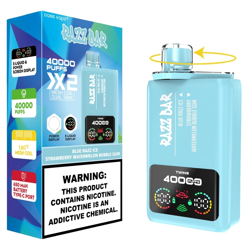 EU Warehouse Razz Bar 40000 Puffs Dual Flavors Disposable Vape 40K