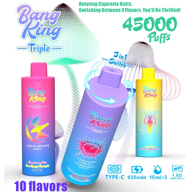 Bang King 45000 Puffs Triple Flavors Disposable Vape Wholesale