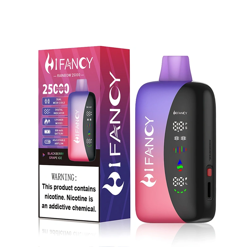 Hifancy Rainbow 25000 25K Puffs Smart Screen Disposable Vape EU Warehouse