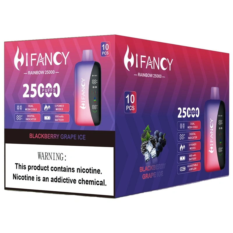 Hifancy Rainbow 25000 25K Puffs Smart Screen Disposable Vape EU Warehouse