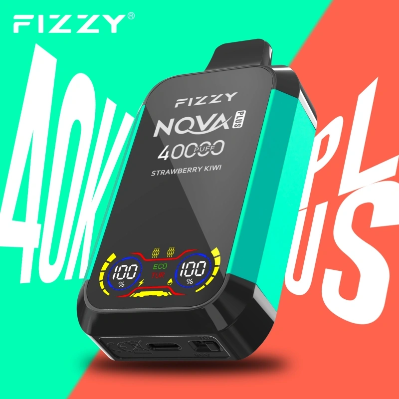 Fizzy Nova Plus 40000 40K Puffs Double Screen EU Warehouse Disposable Vape Puff 40k Wholesale E Cigarettes Double Mode Dual Mesh Coil