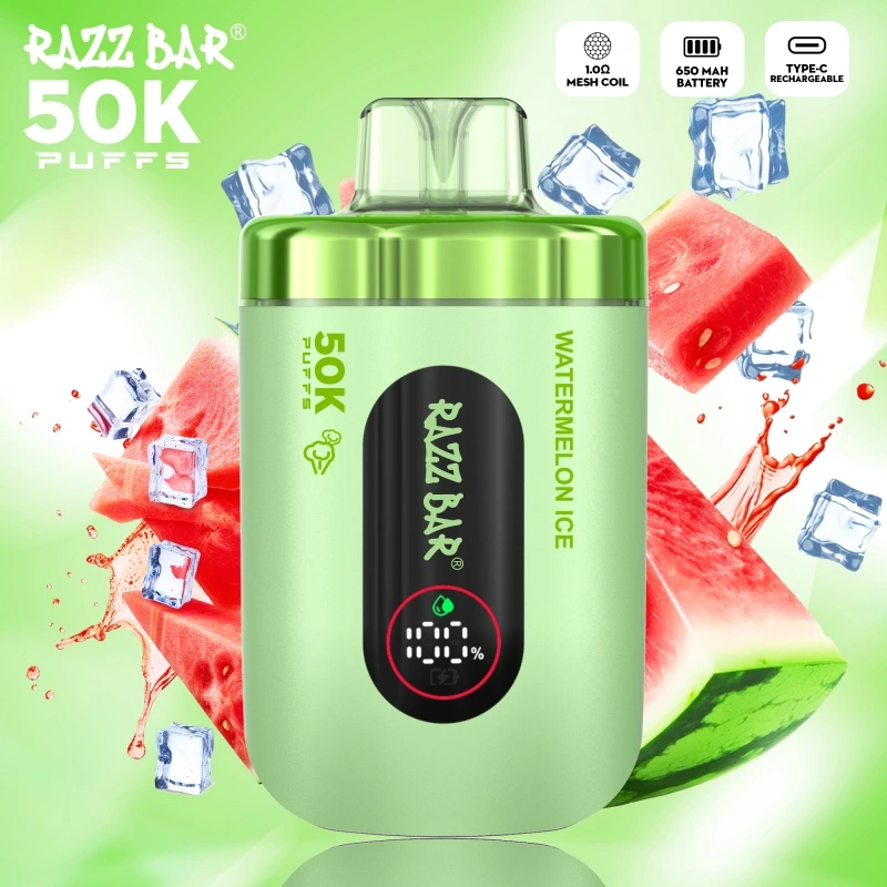 Razzbar Razz Bar 50000 50K Puffs Smart Screen Disposable Vape Electronic ...