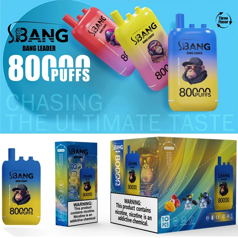 Bang Leader 80000 80K Puffs 3 Flavors in 1 Disposable Vape Electronic Cigarette Wholesale