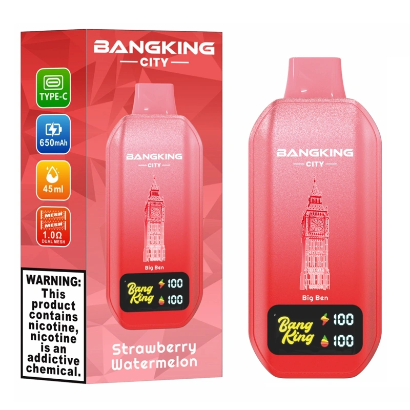 Bang King City 50000 50K Puffs Disposable Vape Shop Smart Screen Electronic Cigarette Wholesale